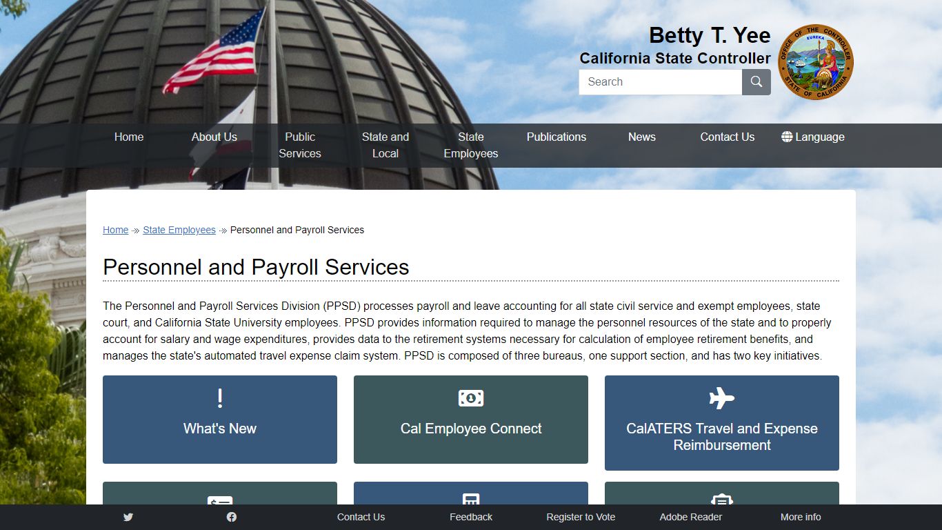 Personnel and Payroll Services - California State Controller